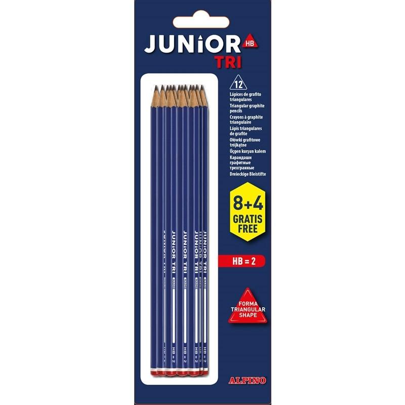 MASATS LAPIZ JUNIOR TRIANGULAR Nº 2 PACK 8+4