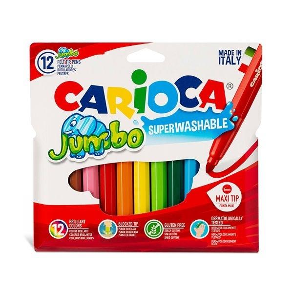 CARIOCA ROTULADOR C/12 JUMBO COLORES SURTIDOS CAJA BLANCA