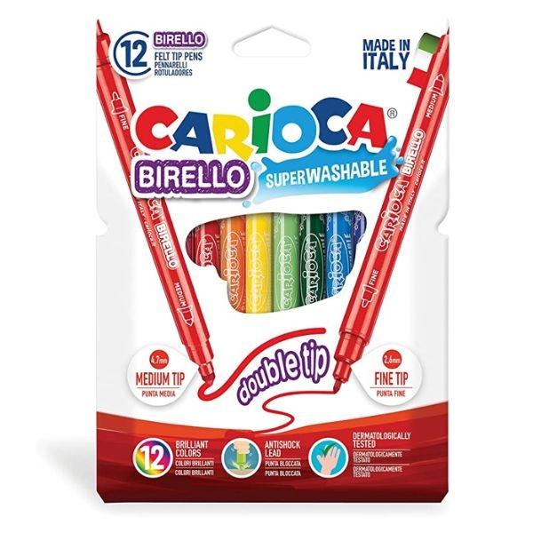 CARIOCA ROTULADOR C/12 BIRELLO DOBLE PUNTA COLORES SURTIDOS