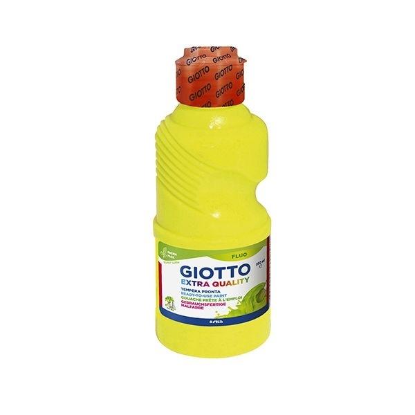 GIOTTO TEMPERA 250 ML. LIQUIDA FLUORESCENTE AMARILLO