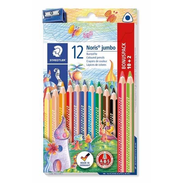 STAEDTLER LAPIZ TRIPLUS JUMBO C/10+2 COLORES SURTIDOS