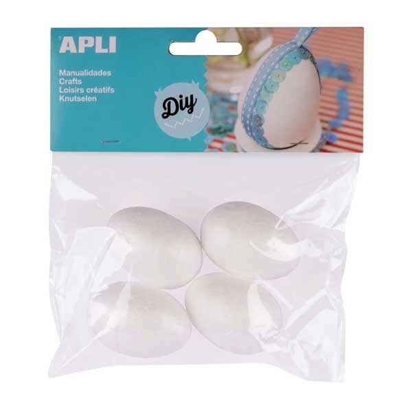 APLI HUEVOS POREXPAN   50MM BOLSA 4 UNID.