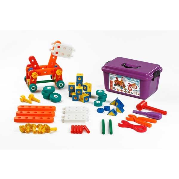 ML CONSTRUCCIONES PIEZAS DE MONTAJE JUNIOR ENGINEER + EJEMPLOS DE MONTAJE 3-6 AÑOS COMBINABLE CON REF.010881 MALETA 79 PCS