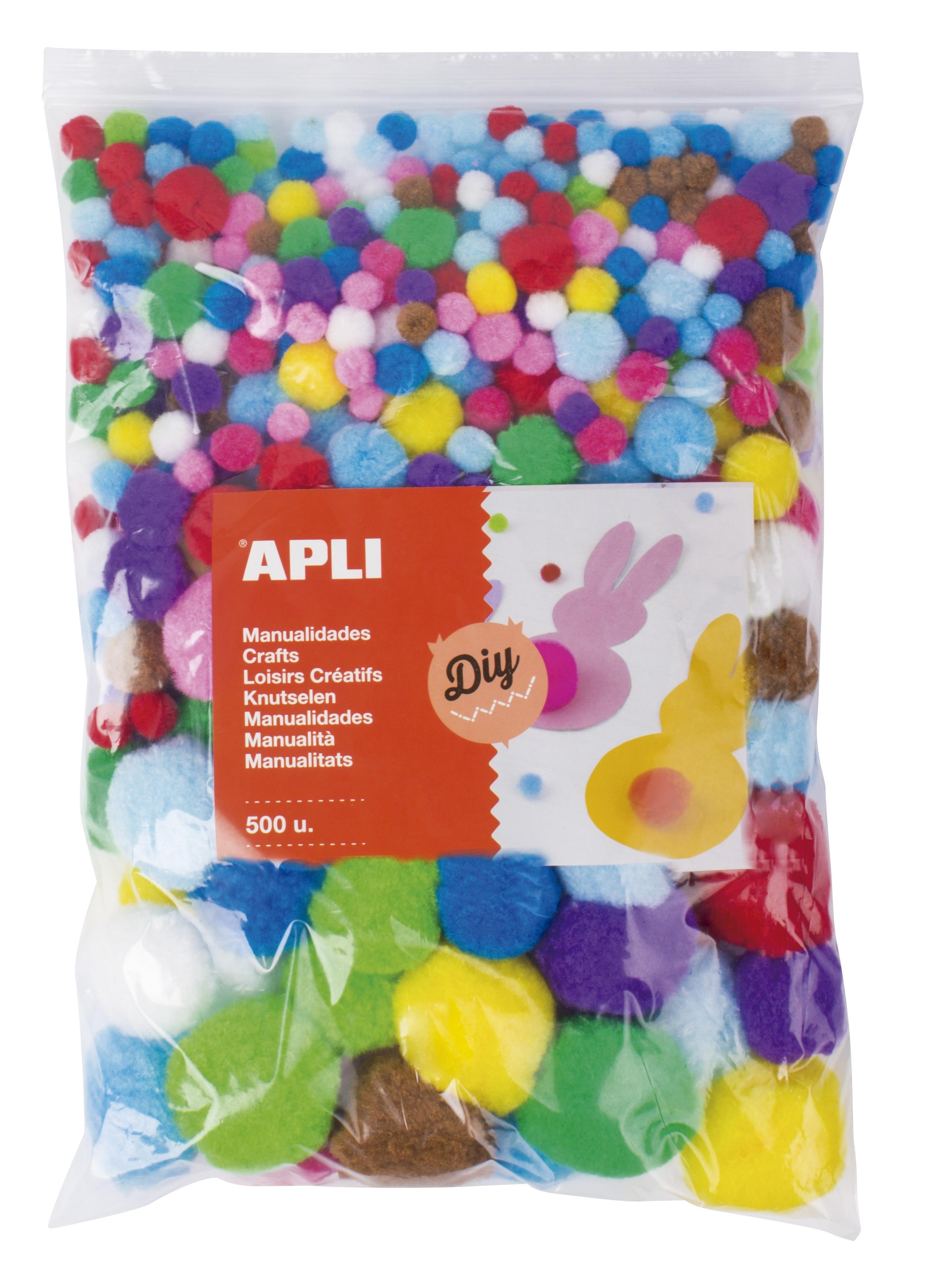 APLI KIDS POMPOM SURTIDOS 500 U 17448