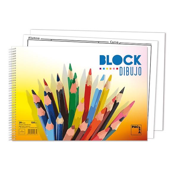 PACSA BLOC DIBUJO FOLIO LISO 20H 130G 230X330MM