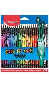 MAPED LAPICES COLOR BLACK MONSTER C/24