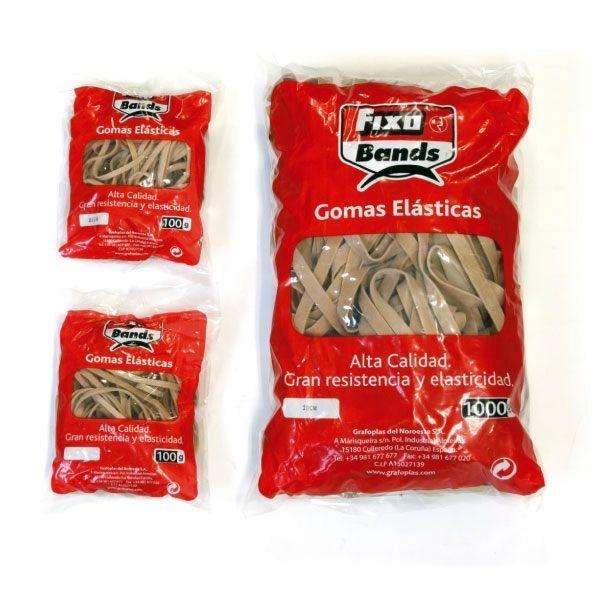 FIXO GOMA ELASTICA BOLSA 100 GR. 8CM.X4MM