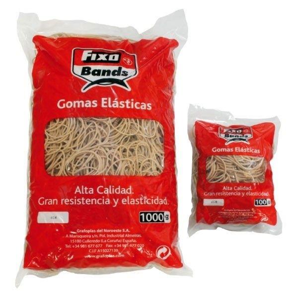 FIXO GOMA ELASTICA BOLSA 100 GR. 6cm.