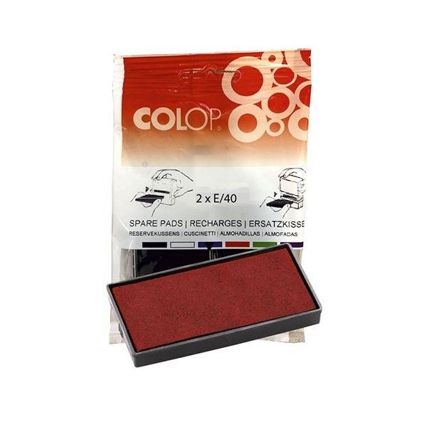 COLOP ALMOHADILLA "E/  40" ROJO 40 / 23X59