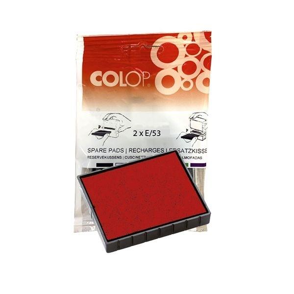 COLOP ALMOHADILLA "E/  53" ROJO 53/(30X45)