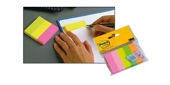 3M POST-IT 670-5 NEON 15x50MM COLORES SURTIDOS 100 HOJAS PACK 5 BLOCS