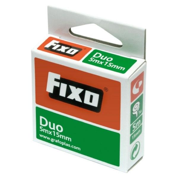 FIXO CINTA ADH. 15MM X 5 M. DUO DOBLE CARA