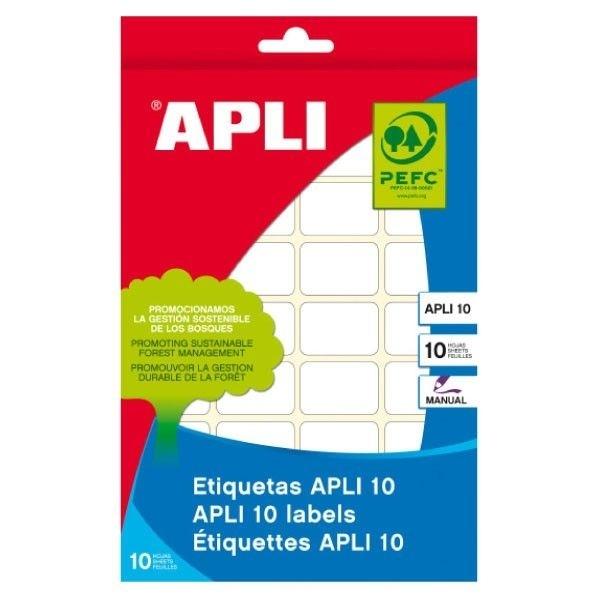 APLI ETIQ. ADH. 01635 BLANCA - 12X18mm - 560 unid./BOLSA