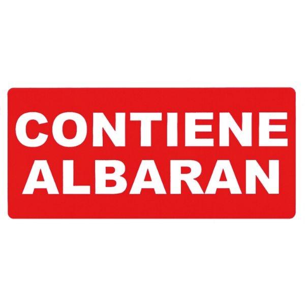 APLI ETIQ. ADH. 00295 "CONTIENE ALBARAN" ROLLO 50X100