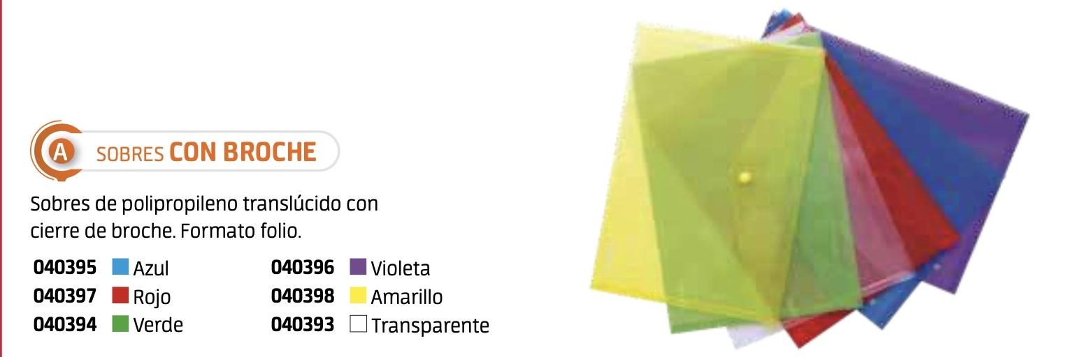 DEQUA SOBRE CON BROCHE PP FOLIO AMARILLO