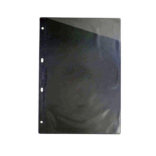 GRAFOPLAS FUNDA A/4 CORTE OBLICUO PVC  4 TALADROS P/100