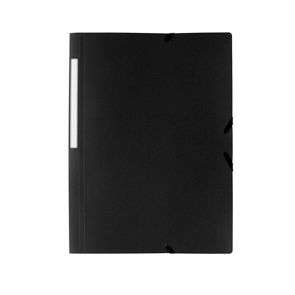 CARPETA SOLAPAS PP GOMAS POLIGRAF-FOLIO / NEGRO