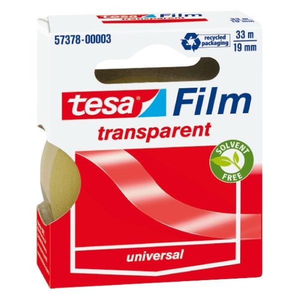 TESA CINTA ADHESIVA TESAFILM  33M X 19MM EN MANCHETA TRANSPARENTE