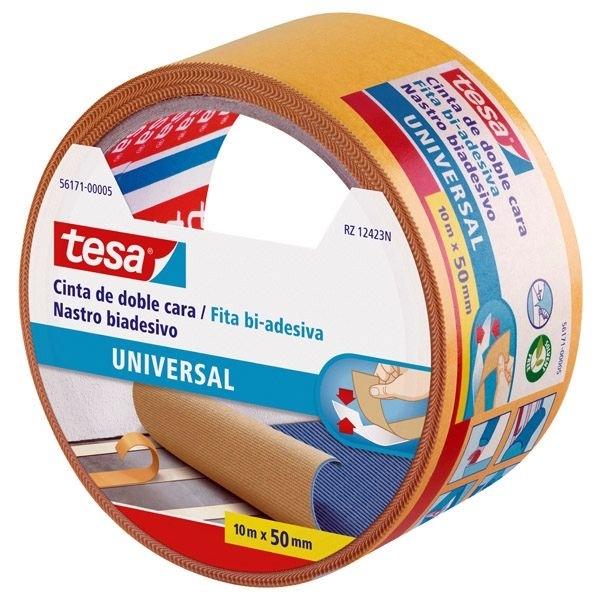 TESA CINTA DOBLE CARA UNIVERSAL 10M X 50MM BEIGE