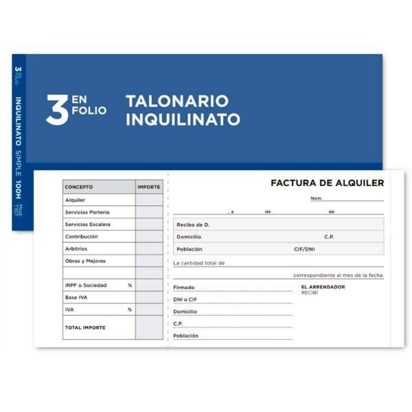 LIDERPAPEL TALONARIO Nº  6 INQUILINATO 3º FOLIO