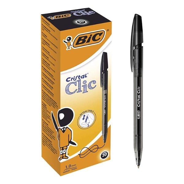 BIC BOLIGRAFO CRISTAL CLIC GEL NEGRO