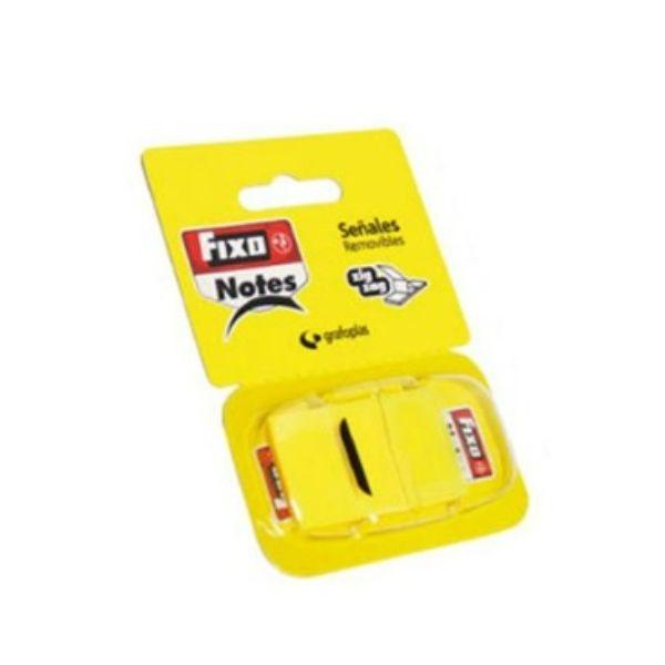 FIXO BANDERITAS CON DISPENSADOR 50 H. 23x45mm AMARILLO NEON