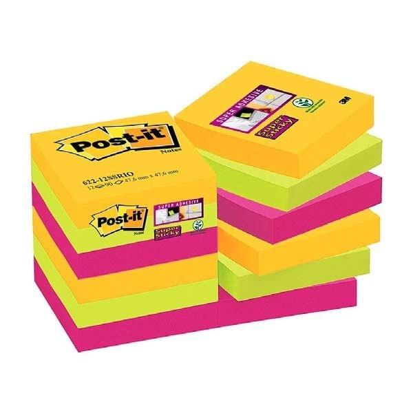 3M POST-IT BLOCS 47,6X47,6MM PACK 12 NOTAS COLECCIÓN LUGARES RIO DE JANEIRO