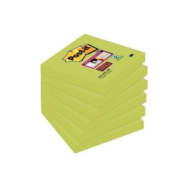 3M POST- IT BLOCS 76X76 MM PACK 6 MONOCOLOR VERDE ESPÁRRAGO