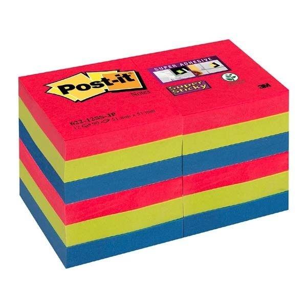 3M POST-IT BLOCS 47,6X47,6 MM. PACK 12 NOTAS COLECCIÓN LUGARES BORA BORA