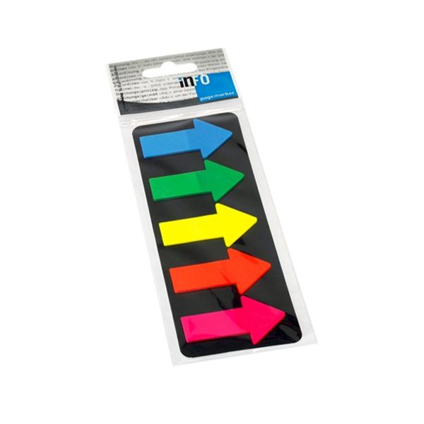 INFO PAGE BANDERITAS FLECHA MARKER 25X45MM 25H PAQ.5  COLORES SURTIDOS