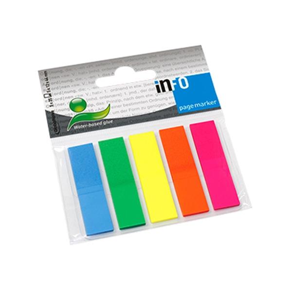 INFO PAGE BANDERITAS MARKER 12X44MM 25H PAQ.5 COLORES SURTIDOS