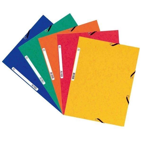 CARPETA CON GOMAS Y 3 SOLAPAS NATURE 355GR P/10 COLORES SURTIDOS