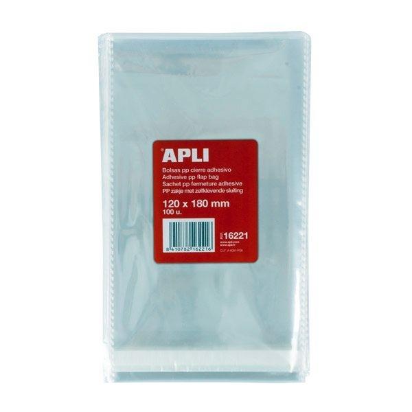 APLI BOLSAS PP CIERRE ADHESIVO 60X80MM P/100