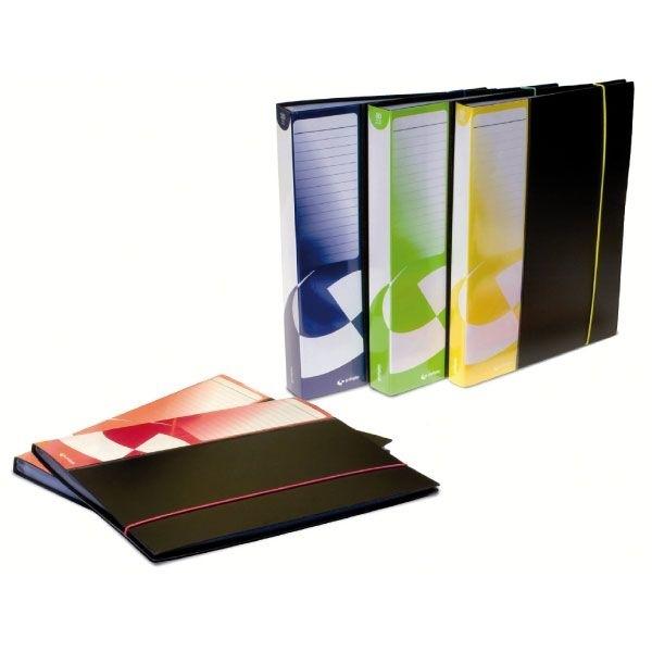 CARPETA  20 FUNDAS FOLIO "TAPAS RIGIDAS" LOMO PERSONALIZABLE NEGRO