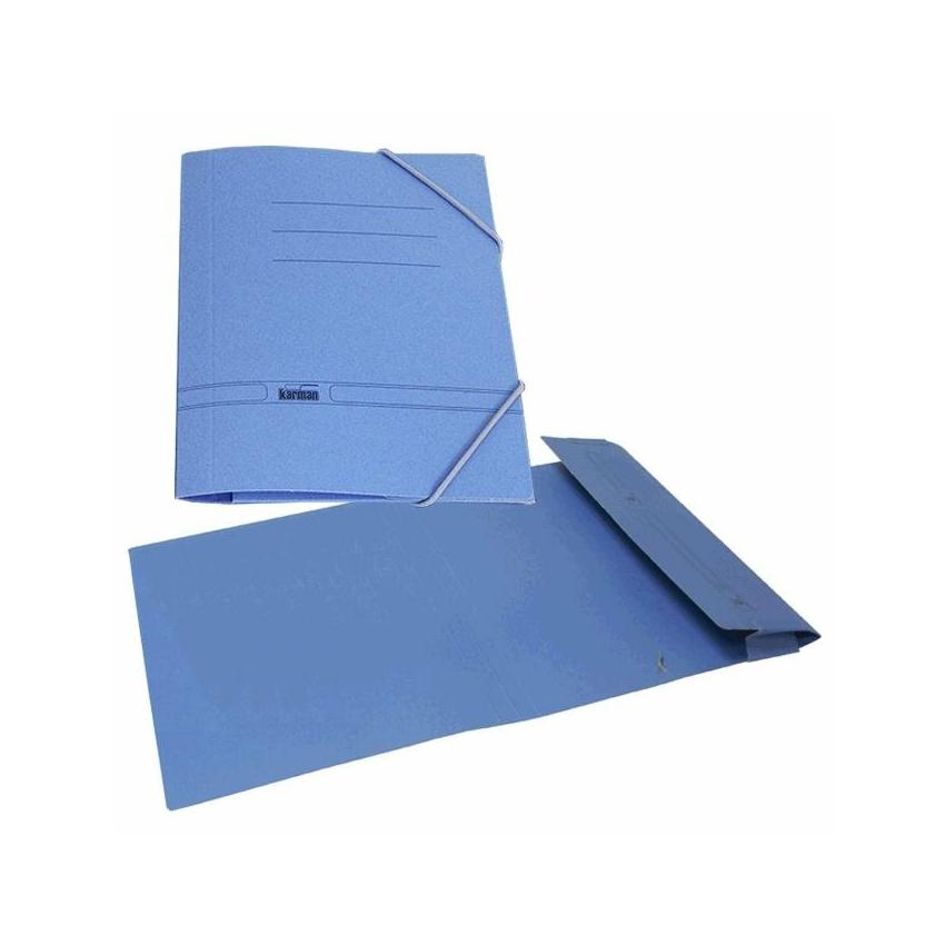 KARMAN CARPETA BOLSA FOLIO CARTONCILLO AZUL