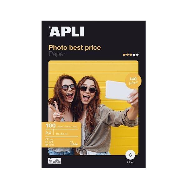 APLI PAPEL 11804 FOTOGRAFICO GLOSSY "BEST PRICE" INKJET 140 GR P/100