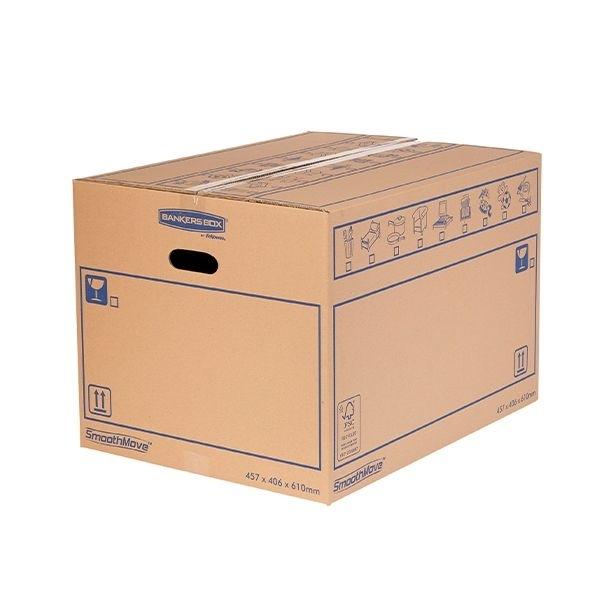 FELLOWES CAJA DE TRANSPORTE MONTAJE MANUAL CON ASAS 45L 50X30X30CM