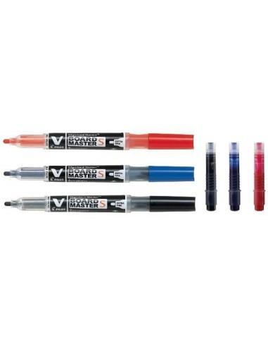 PILOT ROTULADOR NVB-S ROJO PIZARRA FINO C/ RECARGA Y RECAMBIO