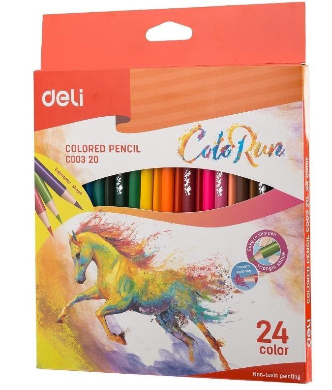 DELI LAPICES COLOR COLORUN 2,9mm C/24 UDS SURTIDOS