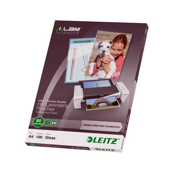 LEITZ CARPETA PLASTIFICACION ILAM 80 MIC C/100