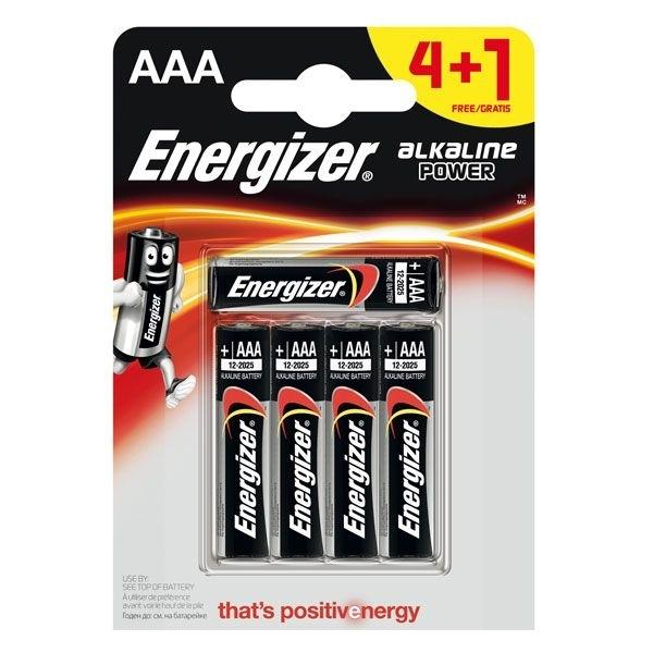 ENERGIZER PILA ALCALINA LR03 AAA P/4 + 1 GRATIS