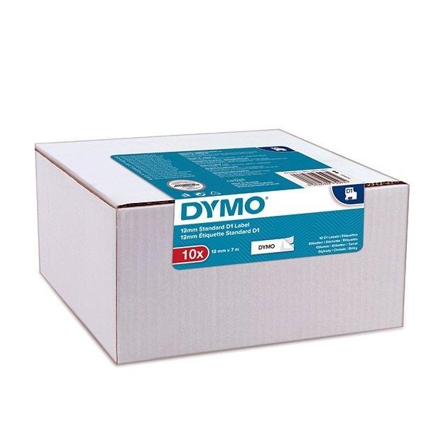 DYMO CINTA 45013 12MMX7M. MULTIPACK 10 UNIDADES BLANCO/NEGRO