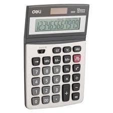 DELI CALCULADORA DE SOBREMESA EM1222 12 DÍGITOS PLATA