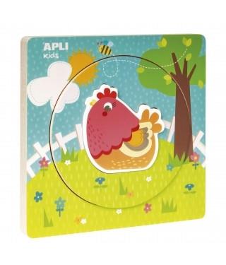 APLI PUZZLE CAPAS 17558 GALLINA