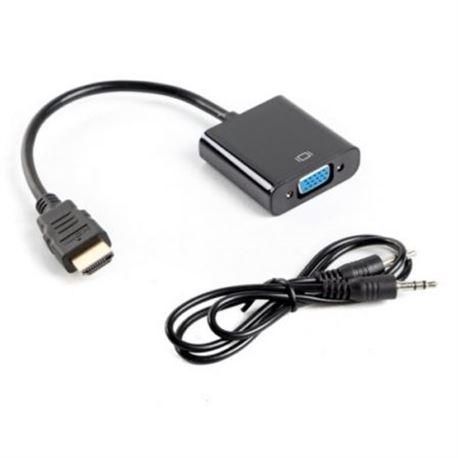 ADAPTADOR HDMI (M) A VGA (H) EW9864 CON AUDIO