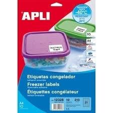 APLI ETIQ. ADH. 15072 CONGELADOR 210X297 C/10