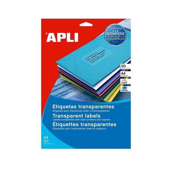 APLI ETIQ. ADH. 01223 CANTOS ROMOS  48,5X25,4MMTRANSPARENTE PACK DE 800 ETIQ P/20 H.