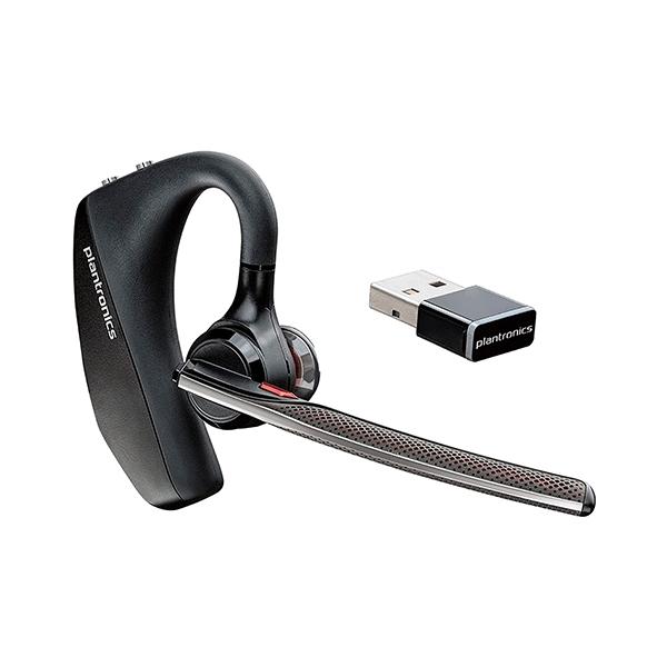 POLY AURICULAR GAMA PROFESIONAL VOYAGER 5200 UC CON ADAPTADOR BLUETOOTH + ESTUCHE ACUMULADOR DE CARGA