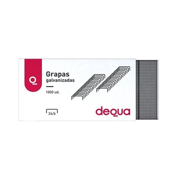 DEQUA GRAPAS 24/6 GALVANIZADAS C/1000 UNID.