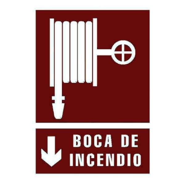 SEÑAL NORMALIZADA DE BOCA DE INCENDIO 30X21CM